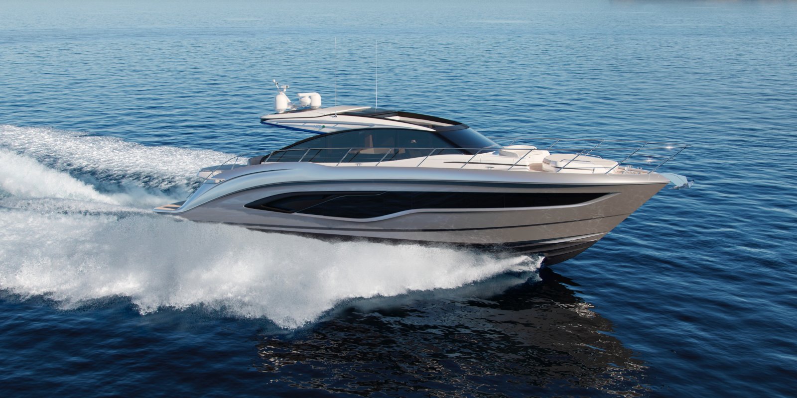 New Princess V55 Exhibited à the Dusseldorf Boat Show 18-26 January