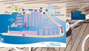 Berths available for sale at the La Napoule port 